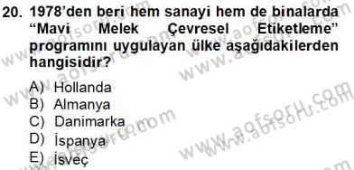 Enerji Yönetimi ve Politikaları Dersi 2012 - 2013 Yılı (Final) Dönem Sonu Sınav Soruları 20. Soru