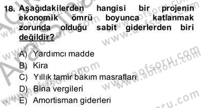 Enerji Yönetimi ve Politikaları Dersi 2013 - 2014 Yılı (Vize) Ara Sınav Soruları 18. Soru