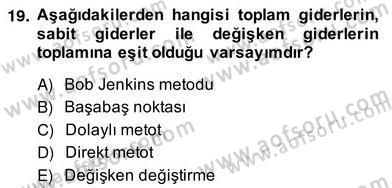 Enerji Yönetimi ve Politikaları Dersi 2013 - 2014 Yılı (Vize) Ara Sınav Soruları 19. Soru