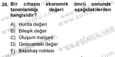 Enerji Yönetimi ve Politikaları Dersi 2013 - 2014 Yılı (Vize) Ara Sınav Soruları 20. Soru