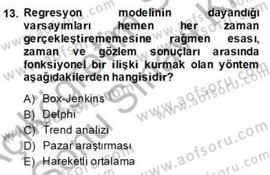 Enerji Yönetimi ve Politikaları Dersi 2013 - 2014 Yılı (Final) Dönem Sonu Sınav Soruları 13. Soru