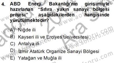 Enerji Yönetimi ve Politikaları Dersi 2014 - 2015 Yılı (Vize) Ara Sınavı 4. Soru
