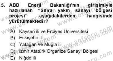 Enerji Yönetimi ve Politikaları Dersi 2015 - 2016 Yılı (Vize) Ara Sınav Soruları 5. Soru