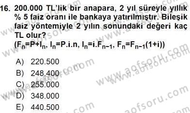 Enerji Yönetimi ve Politikaları Dersi 2016 - 2017 Yılı (Vize) Ara Sınav Soruları 16. Soru
