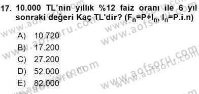 Enerji Yönetimi ve Politikaları Dersi 2016 - 2017 Yılı (Vize) Ara Sınav Soruları 17. Soru