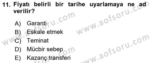 Enerji Yönetimi ve Politikaları Dersi 2017 - 2018 Yılı 3 Ders Sınav Soruları 11. Soru