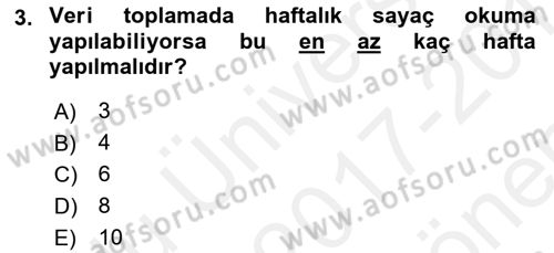 Enerji Yönetimi ve Politikaları Dersi 2017 - 2018 Yılı (Final) Dönem Sonu Sınav Soruları 3. Soru