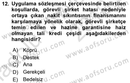 Enerji Yönetimi ve Politikaları Dersi 2018 - 2019 Yılı 3 Ders Sınav Soruları 12. Soru