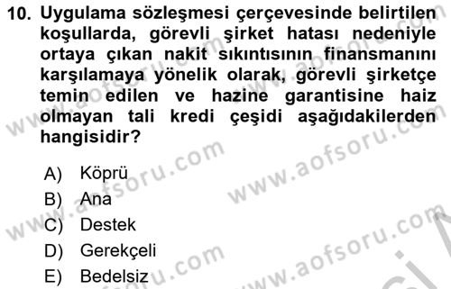 Enerji Yönetimi ve Politikaları Dersi 2018 - 2019 Yılı Yaz Okulu Sınav Soruları 10. Soru