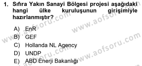Enerji Yönetimi ve Politikaları Dersi 2019 - 2020 Yılı (Final) Dönem Sonu Sınav Soruları 1. Soru