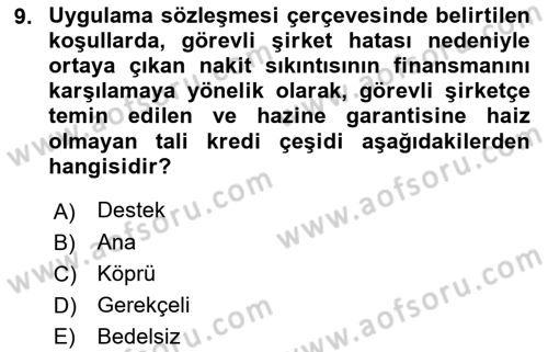 Enerji Yönetimi ve Politikaları Dersi 2019 - 2020 Yılı (Final) Dönem Sonu Sınav Soruları 9. Soru