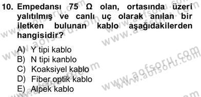 Elektrik Tesisat Planları Dersi 2012 - 2013 Yılı (Vize) Ara Sınav Soruları 10. Soru