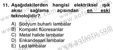 Elektrik Tesisat Planları Dersi 2012 - 2013 Yılı (Vize) Ara Sınav Soruları 11. Soru