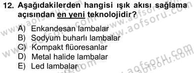 Elektrik Tesisat Planları Dersi 2012 - 2013 Yılı (Vize) Ara Sınav Soruları 12. Soru