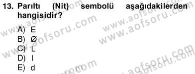 Elektrik Tesisat Planları Dersi 2012 - 2013 Yılı (Vize) Ara Sınav Soruları 13. Soru