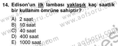 Elektrik Tesisat Planları Dersi 2012 - 2013 Yılı (Vize) Ara Sınav Soruları 14. Soru