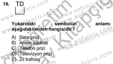 Elektrik Tesisat Planları Dersi 2012 - 2013 Yılı (Vize) Ara Sınav Soruları 18. Soru