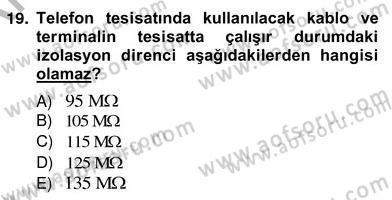 Elektrik Tesisat Planları Dersi 2012 - 2013 Yılı (Vize) Ara Sınav Soruları 19. Soru