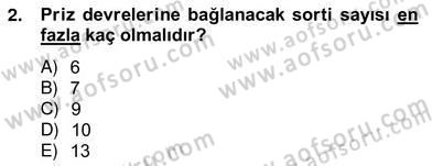 Elektrik Tesisat Planları Dersi 2012 - 2013 Yılı (Vize) Ara Sınav Soruları 2. Soru