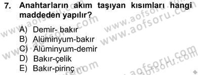 Elektrik Tesisat Planları Dersi 2012 - 2013 Yılı (Vize) Ara Sınav Soruları 7. Soru