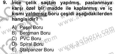 Elektrik Tesisat Planları Dersi 2012 - 2013 Yılı (Vize) Ara Sınav Soruları 9. Soru