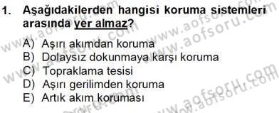 Elektrik Tesisat Planları Dersi 2012 - 2013 Yılı (Final) Dönem Sonu Sınav Soruları 1. Soru
