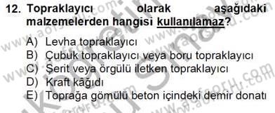 Elektrik Tesisat Planları Dersi 2012 - 2013 Yılı (Final) Dönem Sonu Sınav Soruları 12. Soru