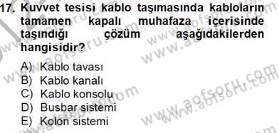 Elektrik Tesisat Planları Dersi 2012 - 2013 Yılı (Final) Dönem Sonu Sınav Soruları 17. Soru