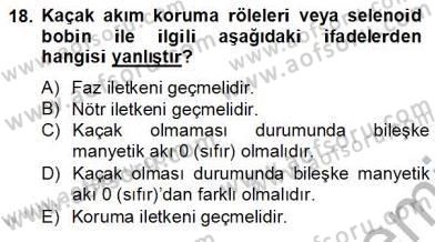 Elektrik Tesisat Planları Dersi 2012 - 2013 Yılı (Final) Dönem Sonu Sınav Soruları 18. Soru