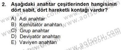 Elektrik Tesisat Planları Dersi 2012 - 2013 Yılı (Final) Dönem Sonu Sınav Soruları 2. Soru