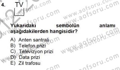 Elektrik Tesisat Planları Dersi 2012 - 2013 Yılı (Final) Dönem Sonu Sınav Soruları 4. Soru