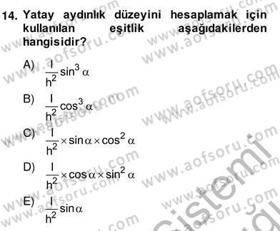 Elektrik Tesisat Planları Dersi 2013 - 2014 Yılı (Vize) Ara Sınav Soruları 14. Soru