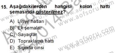 Elektrik Tesisat Planları Dersi 2013 - 2014 Yılı (Final) Dönem Sonu Sınav Soruları 15. Soru