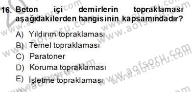Elektrik Tesisat Planları Dersi 2013 - 2014 Yılı (Final) Dönem Sonu Sınav Soruları 16. Soru