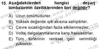 Elektrik Tesisat Planları Dersi 2014 - 2015 Yılı (Vize) Ara Sınav Soruları 15. Soru