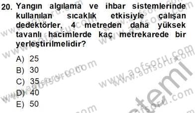 Elektrik Tesisat Planları Dersi 2014 - 2015 Yılı (Vize) Ara Sınav Soruları 20. Soru