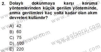 Elektrik Tesisat Planları Dersi 2014 - 2015 Yılı (Final) Dönem Sonu Sınav Soruları 2. Soru