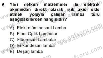 Elektrik Tesisat Planları Dersi 2014 - 2015 Yılı (Final) Dönem Sonu Sınav Soruları 5. Soru