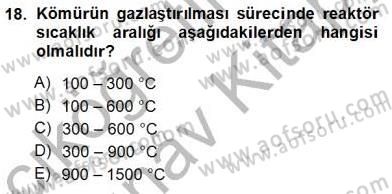 Geleneksel Enerji Kaynakları Dersi 2012 - 2013 Yılı (Vize) Ara Sınav Soruları 18. Soru