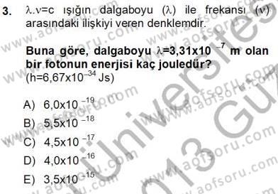 Geleneksel Enerji Kaynakları Dersi 2012 - 2013 Yılı (Vize) Ara Sınav Soruları 3. Soru