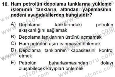 Geleneksel Enerji Kaynakları Dersi 2012 - 2013 Yılı (Final) Dönem Sonu Sınav Soruları 10. Soru