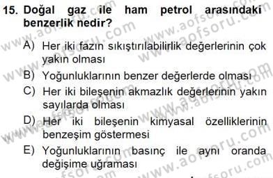 Geleneksel Enerji Kaynakları Dersi 2012 - 2013 Yılı (Final) Dönem Sonu Sınav Soruları 15. Soru