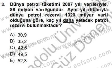 Geleneksel Enerji Kaynakları Dersi 2012 - 2013 Yılı (Final) Dönem Sonu Sınav Soruları 3. Soru