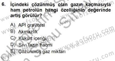 Geleneksel Enerji Kaynakları Dersi 2012 - 2013 Yılı (Final) Dönem Sonu Sınav Soruları 6. Soru