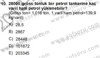 Geleneksel Enerji Kaynakları Dersi 2013 - 2014 Yılı (Vize) Ara Sınav Soruları 10. Soru