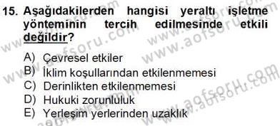Geleneksel Enerji Kaynakları Dersi 2013 - 2014 Yılı (Vize) Ara Sınav Soruları 15. Soru