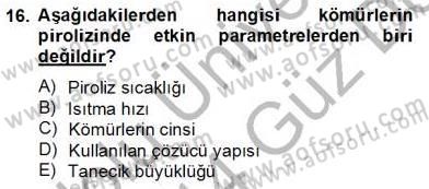 Geleneksel Enerji Kaynakları Dersi 2013 - 2014 Yılı (Vize) Ara Sınav Soruları 16. Soru