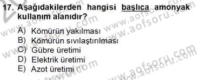 Geleneksel Enerji Kaynakları Dersi 2013 - 2014 Yılı (Vize) Ara Sınav Soruları 17. Soru