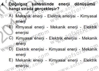 Geleneksel Enerji Kaynakları Dersi 2013 - 2014 Yılı (Vize) Ara Sınav Soruları 4. Soru