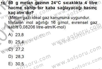Geleneksel Enerji Kaynakları Dersi 2013 - 2014 Yılı (Final) Dönem Sonu Sınav Soruları 16. Soru